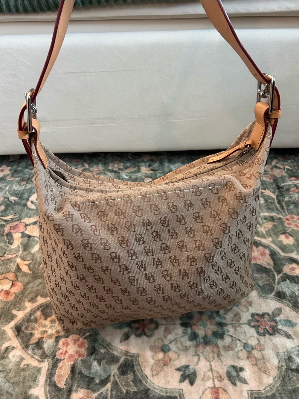 Vintage Dooney & Bourke Monogram Hobo Bag